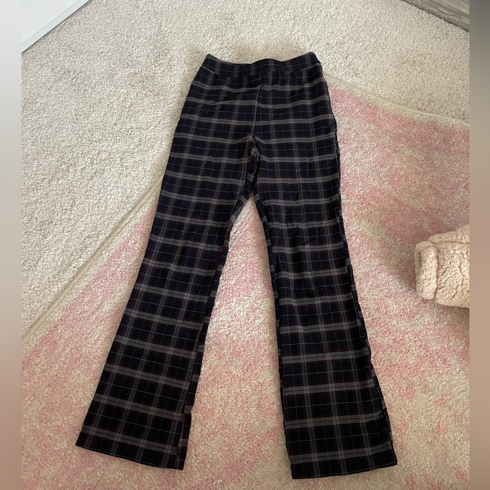 Urban outfitters plaid flare pants size 0